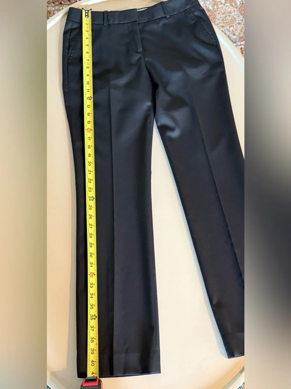 J.Crew Super 120’s 100% Wool Black Tailored Trousers Dress Pants Size 6